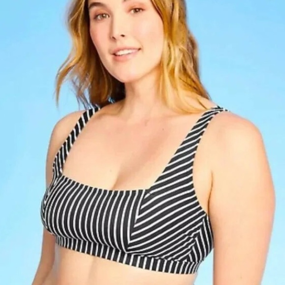 NWT Kona Sol Striped Bikini Top